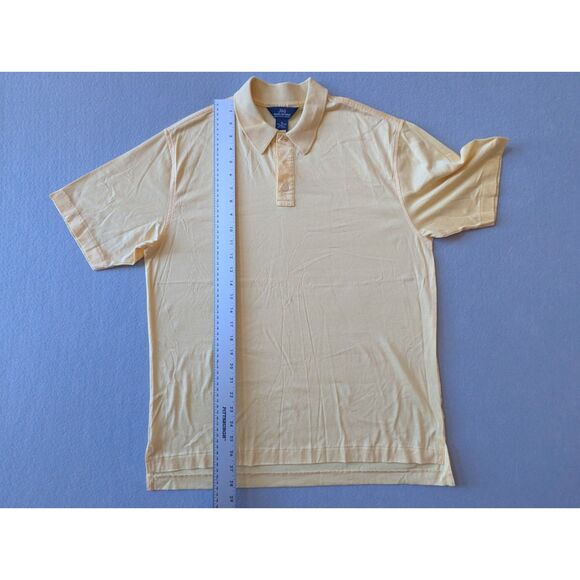 346 Brooks Brothers Mercerized Cotton Polo Yellow Size M - Picture 4 of 5
